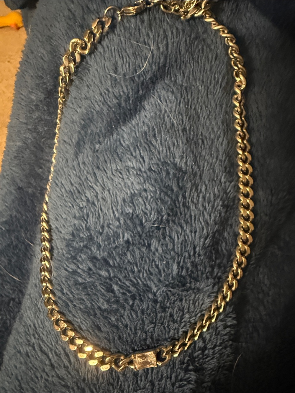 Gold-Tone Curb Chain Necklace